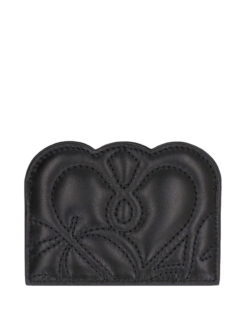 Seal logo quilted cardholder - 2