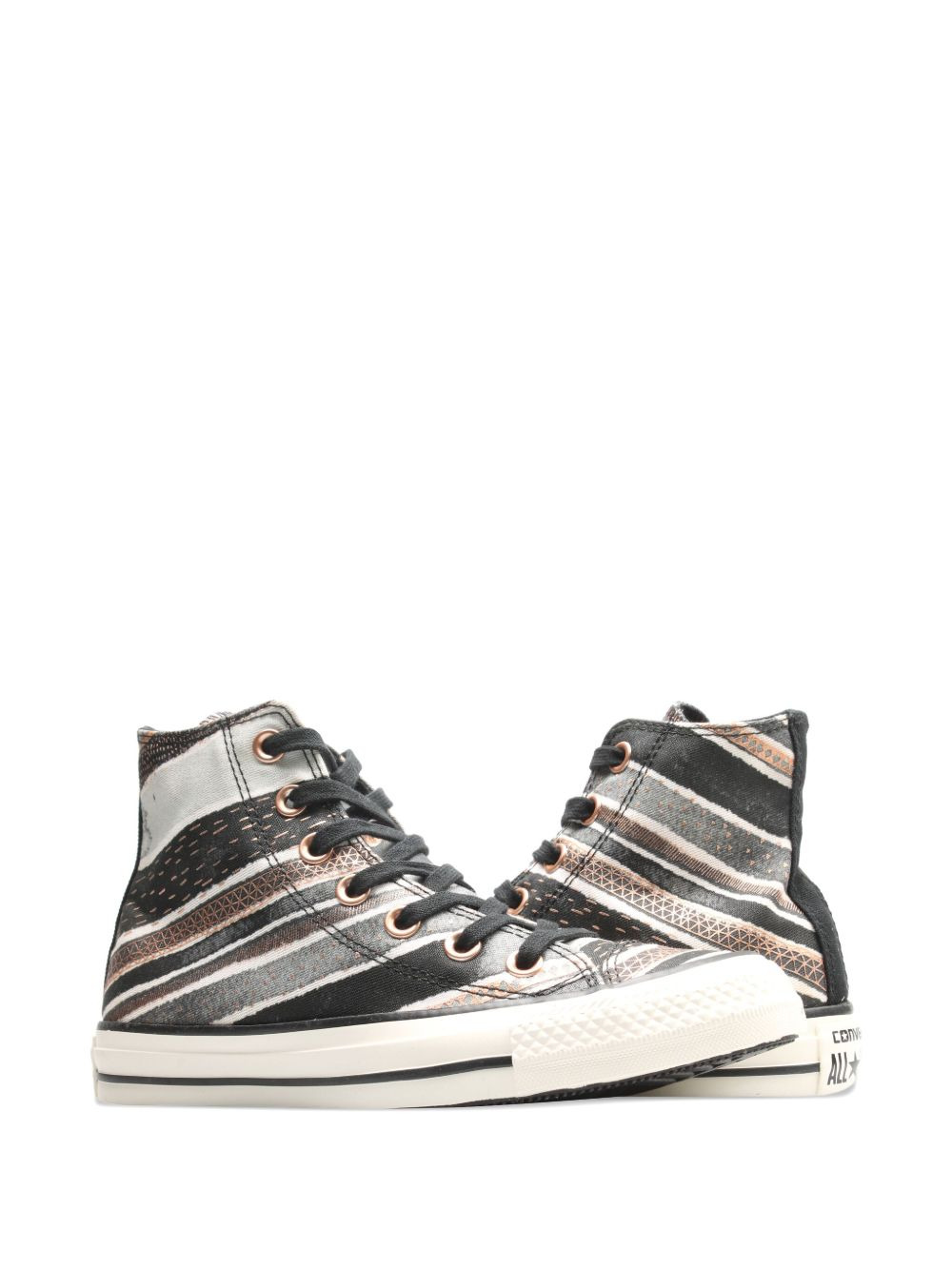 stripe-pattern sneakers - 2