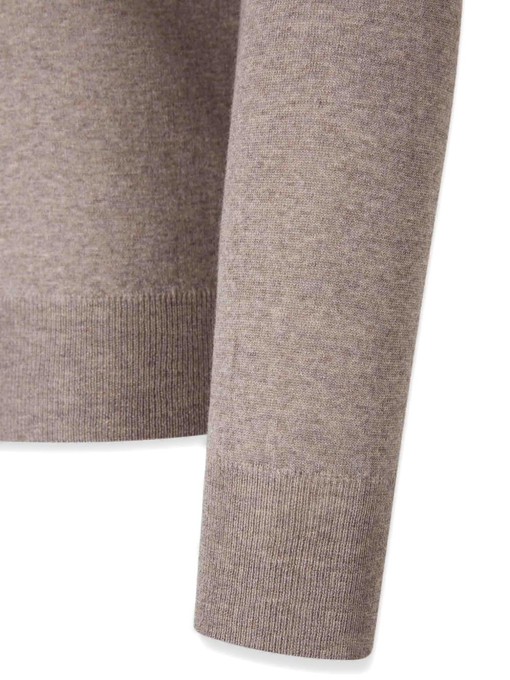 high-neck zip-front cardigan - 4