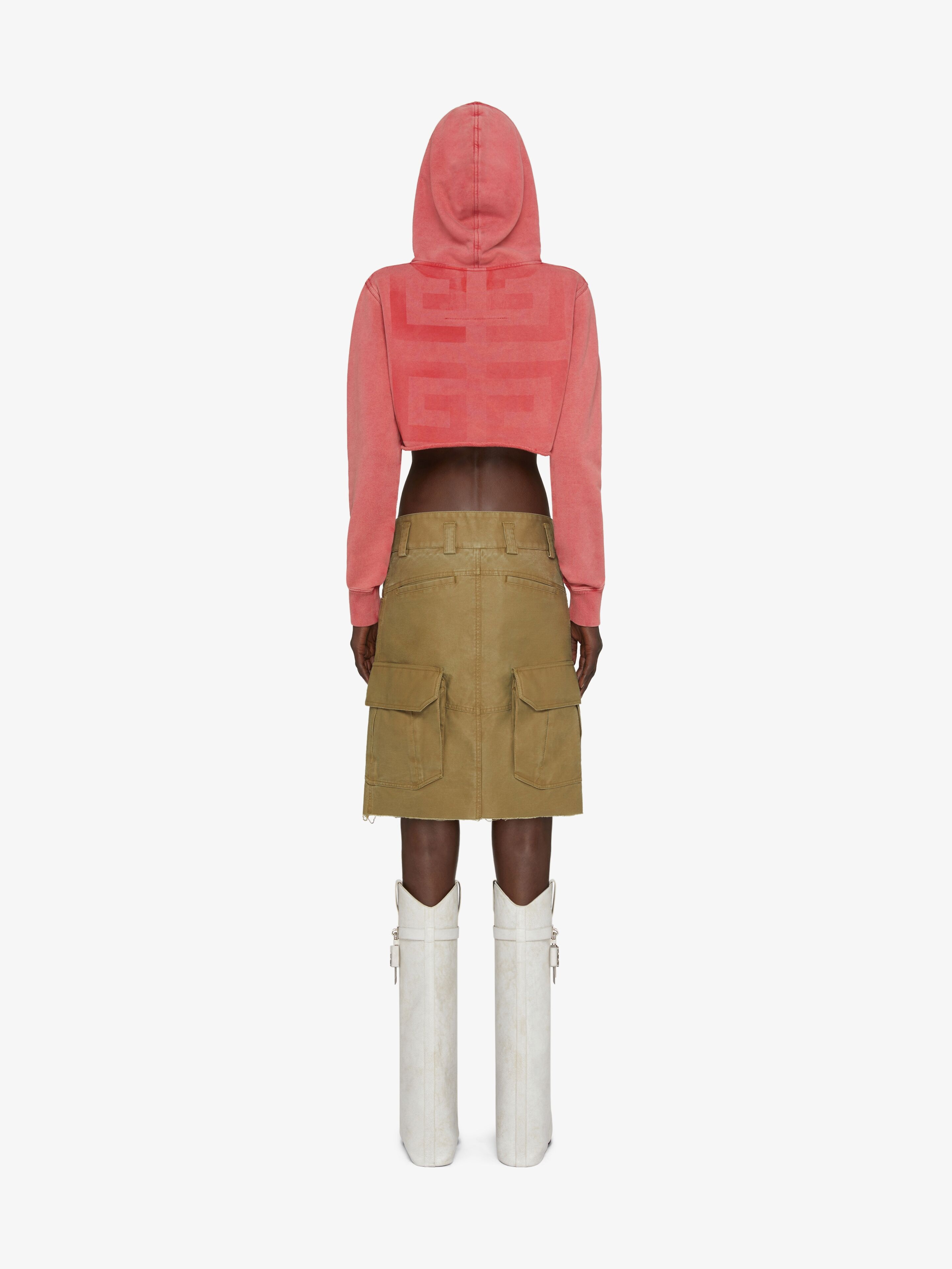 GIVENCHY 4G CROPPED HOODIE IN FLEECE - 4