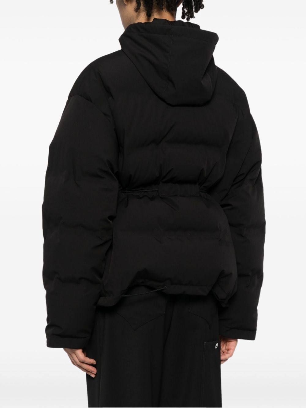 VLogo Signature hooded puffer jacket - 4