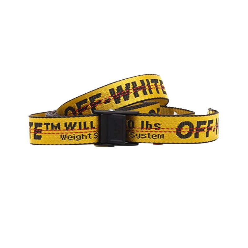 Off-White Classic Mini Industrial Belt 'Yellow/Black' 1