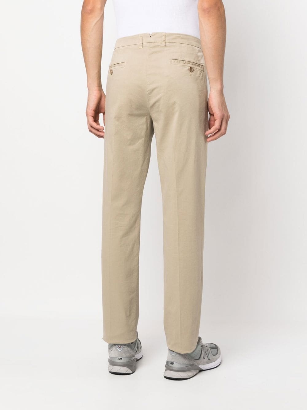 pleat-detail straight-leg trousers - 4