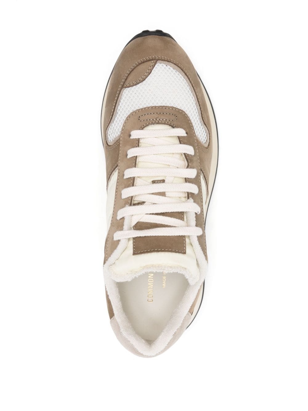panelled suede sneakers - 4