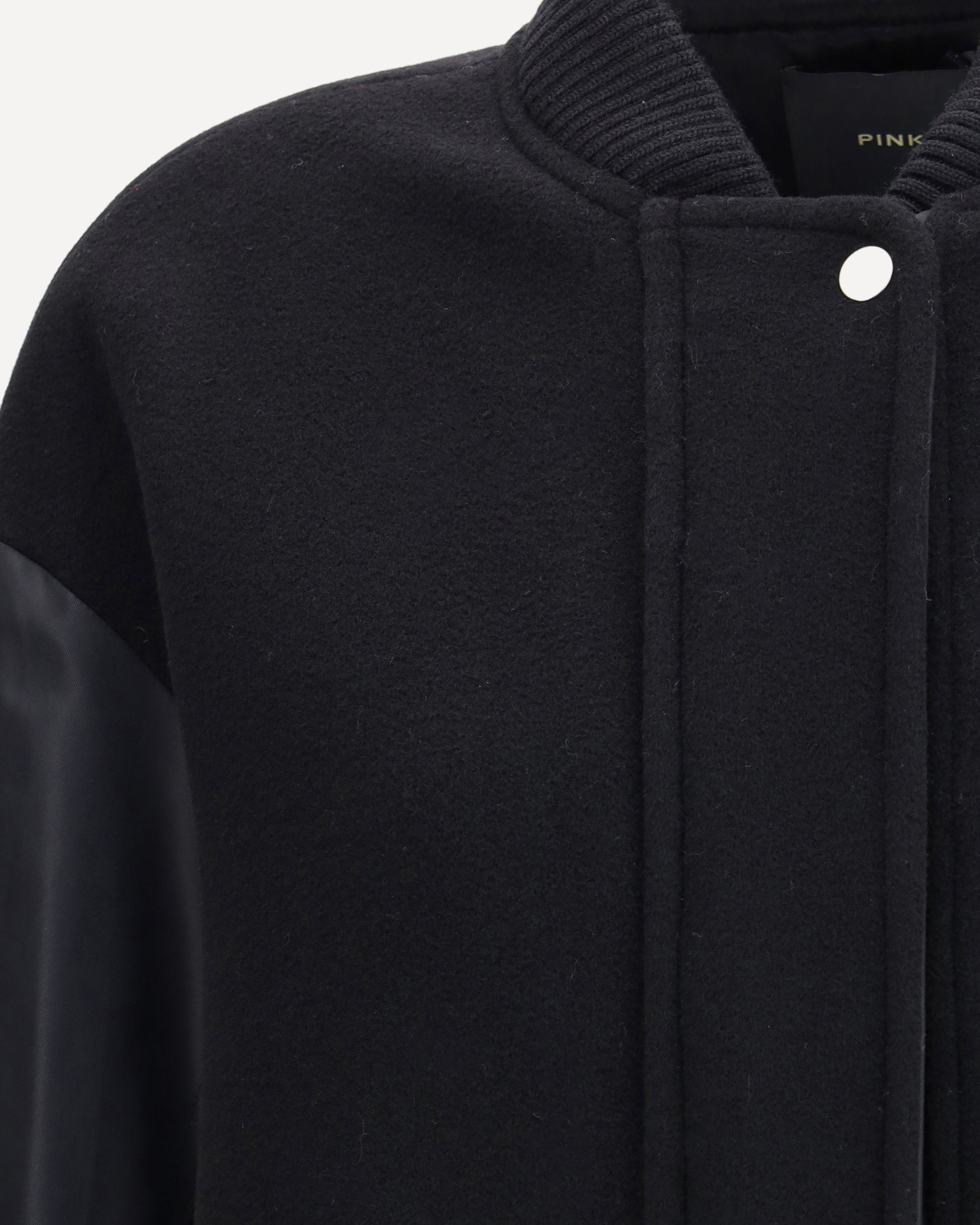 Long Coat in wool-blend cloth and technical satin - 3