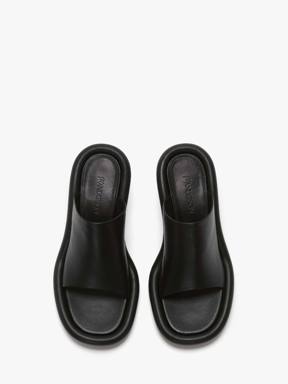 BUMPER-TUBE LEATHER KITTEN HEEL MULES - 4