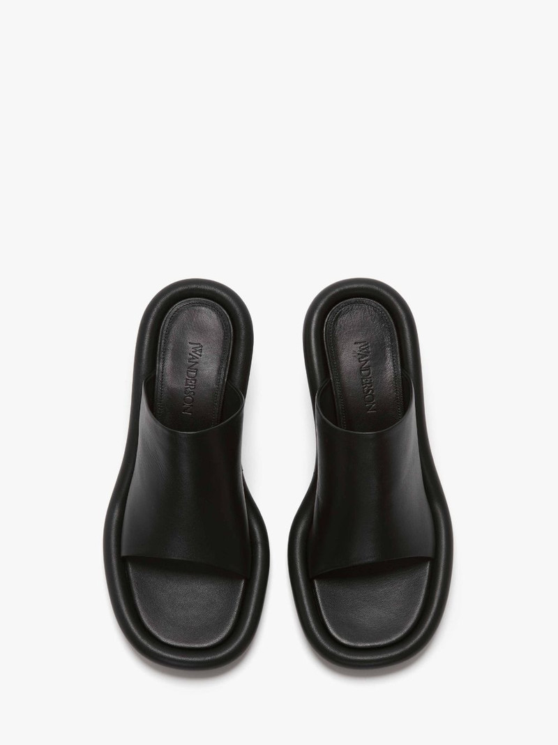 BUMPER-TUBE LEATHER KITTEN HEEL MULES 4