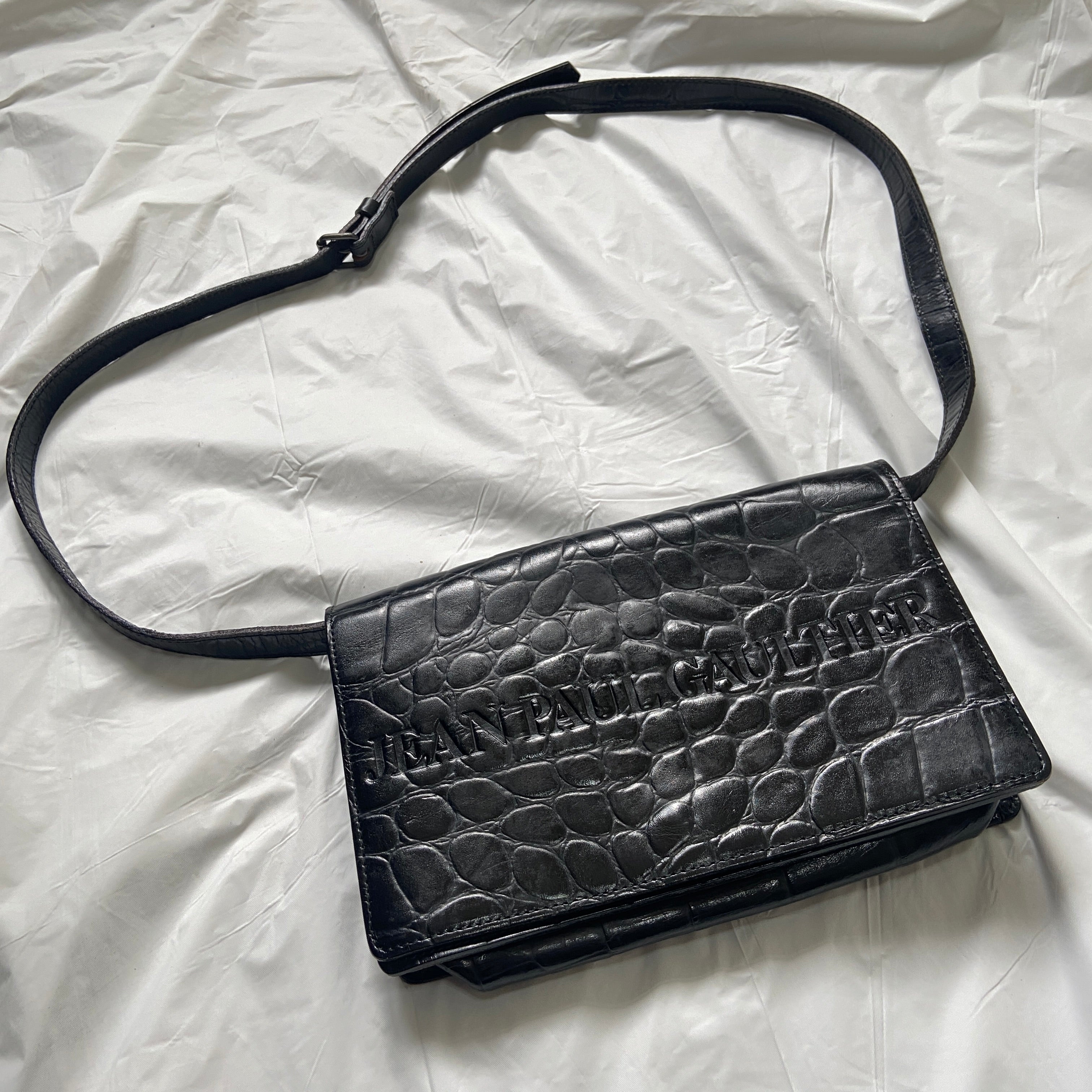 Jean Paul Gaultier crocodile calf leather handbag bag - 5