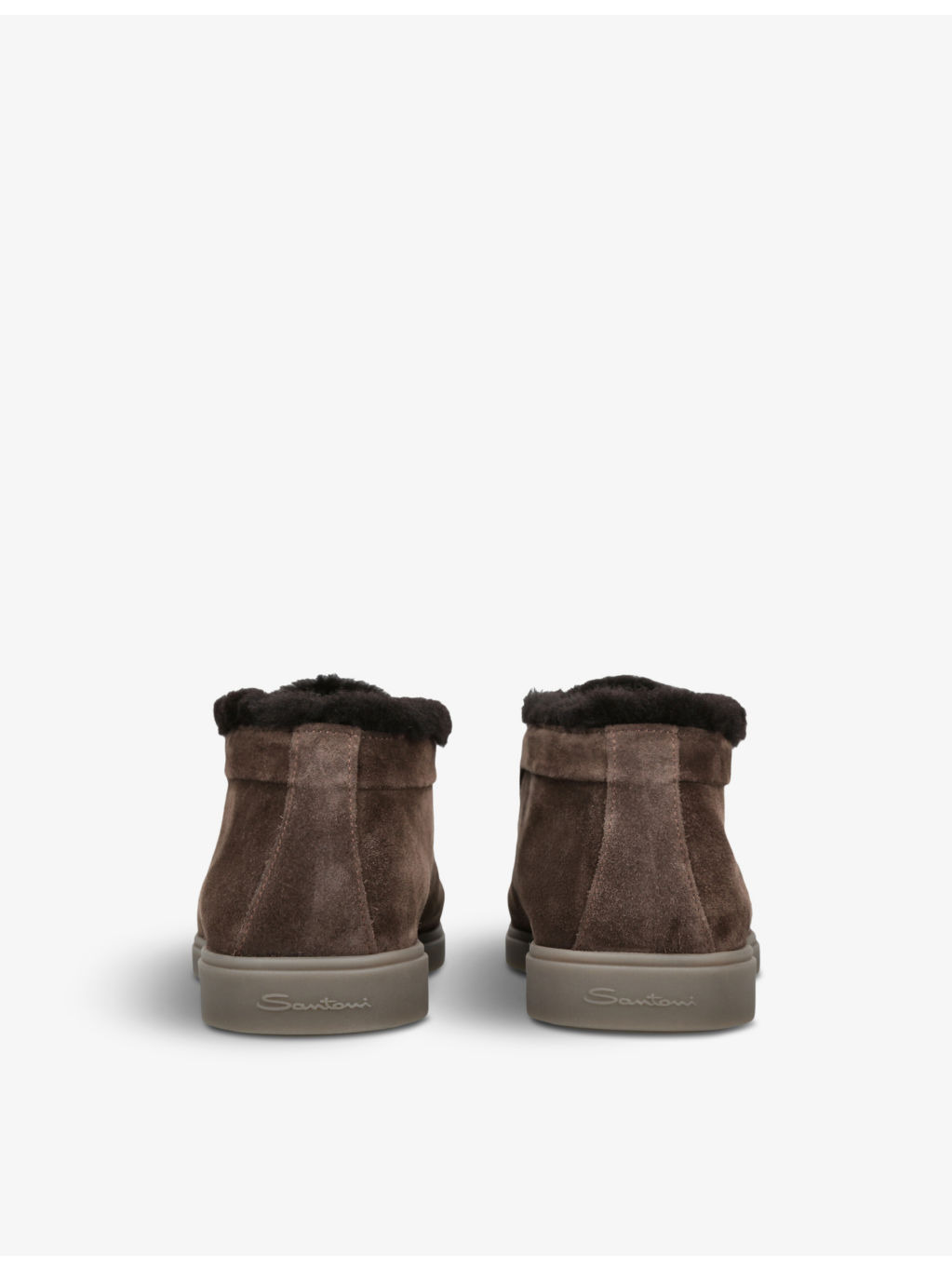 Fortune embossed-branded suede ankle boots - 4