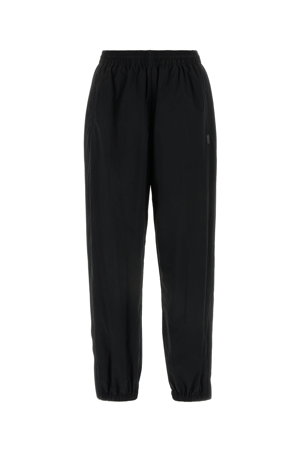 Black polyester blend joggers - 1