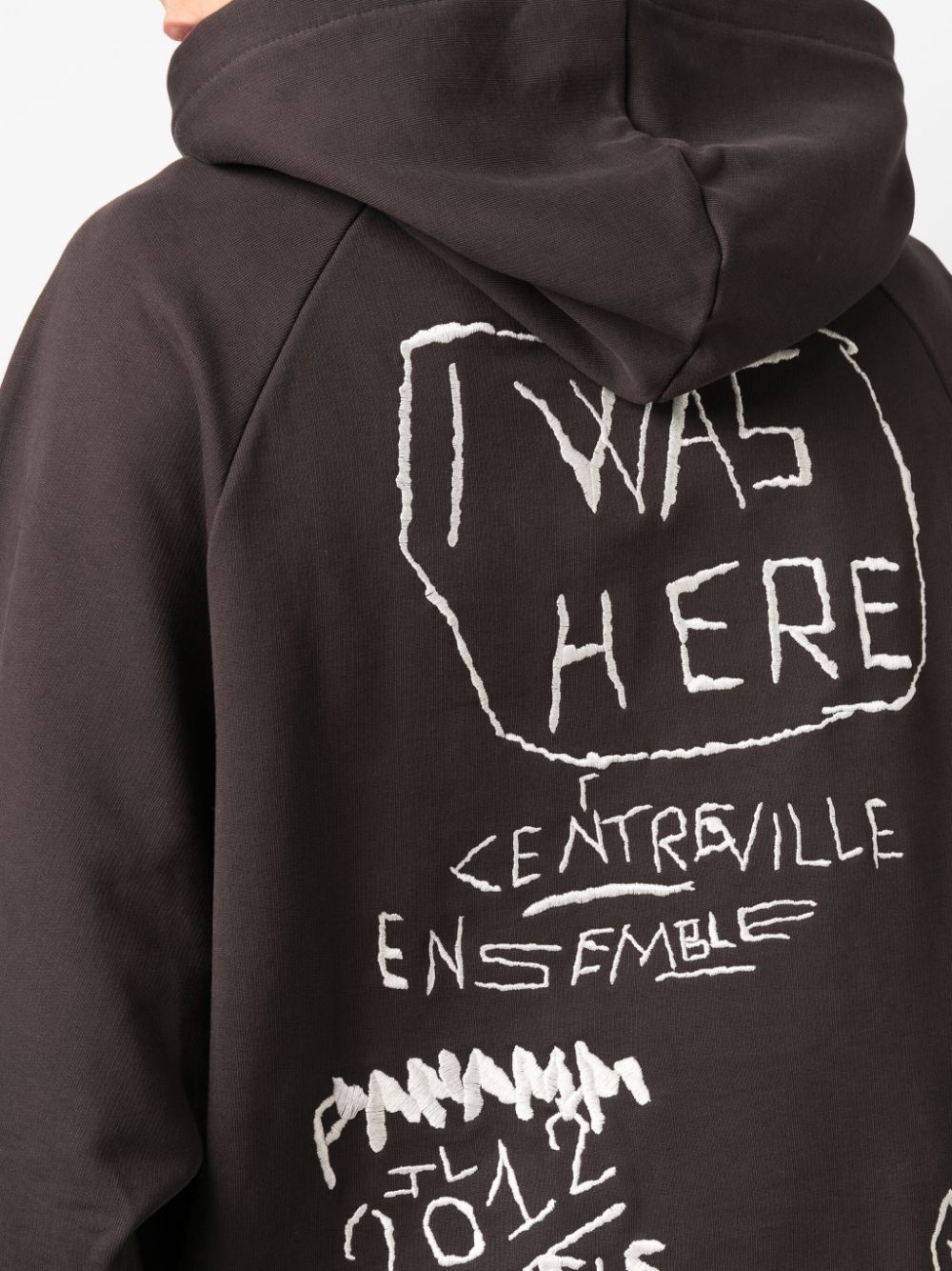 graffiti-embroidery organic cotton hoodie - 6
