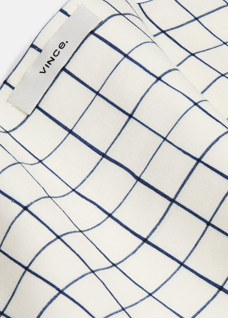 Vince Trellis Plaid Cotton-Blend Headkerchief outlook