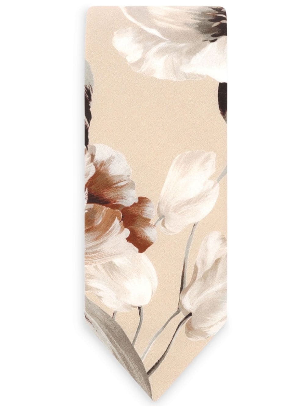 floral-print cotton tie - 1