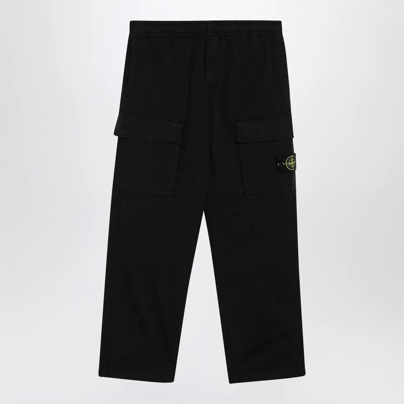 Stone Island Black Cotton-Blend Cargo Trousers Men - 1