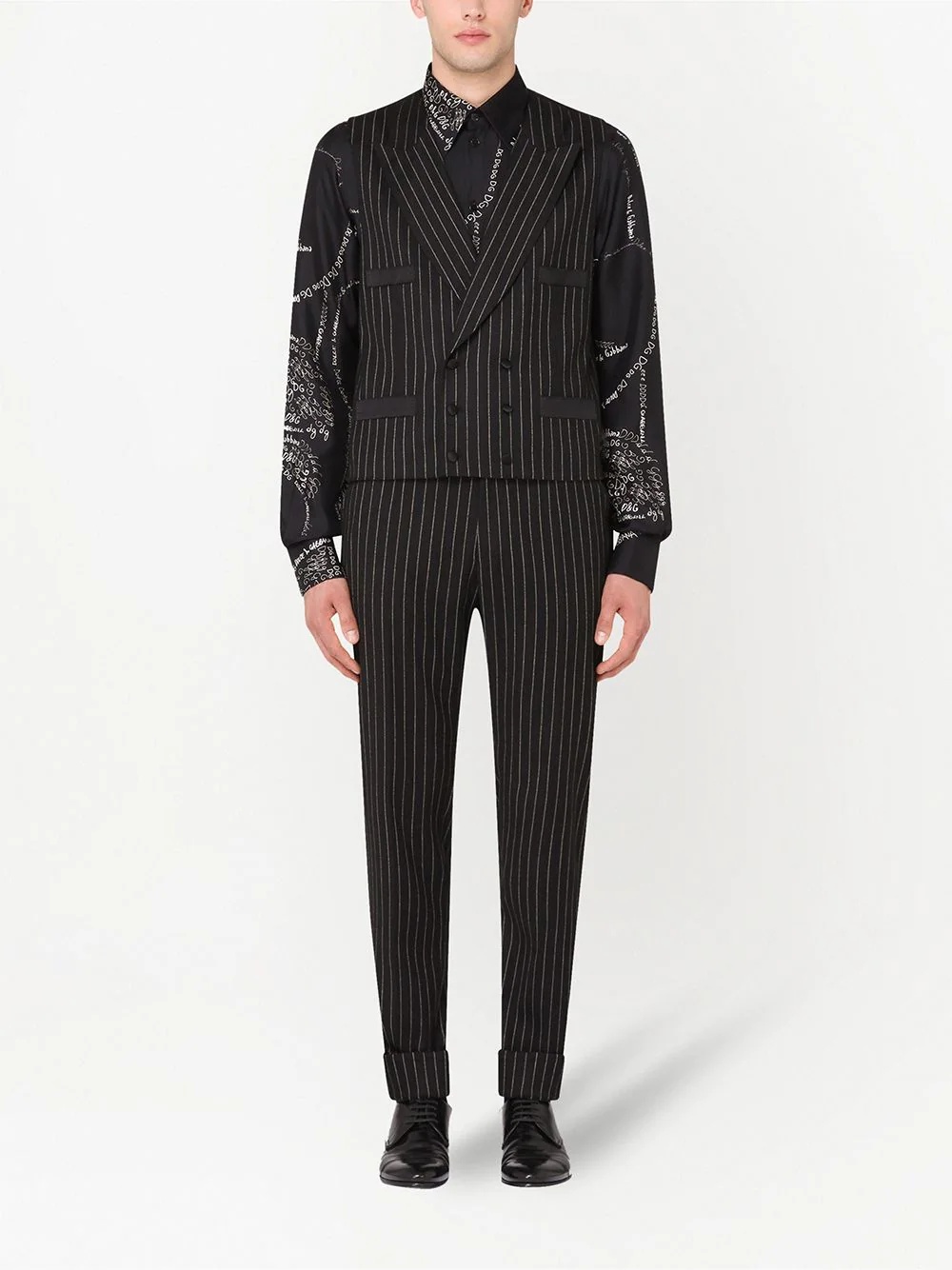 pinstripe wool trousers - 2