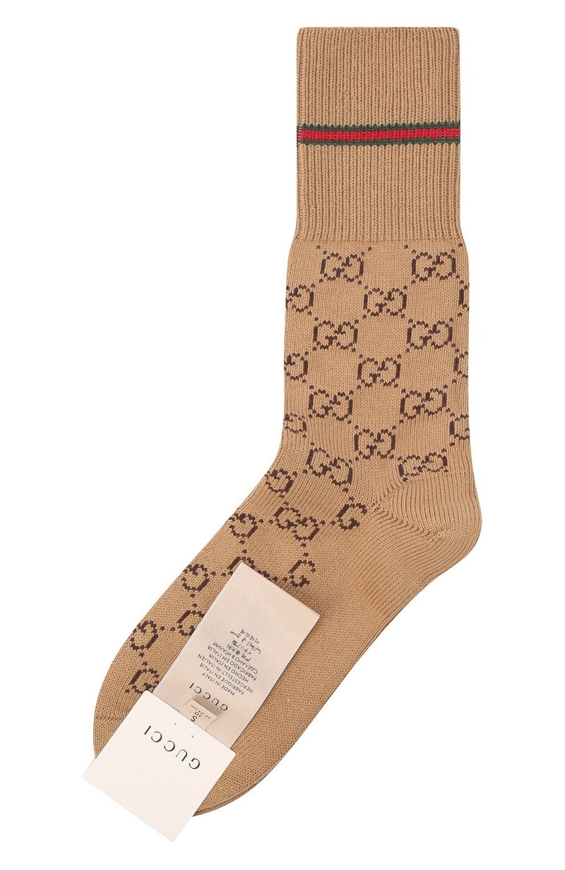 Cotton GG Socks Camel 1