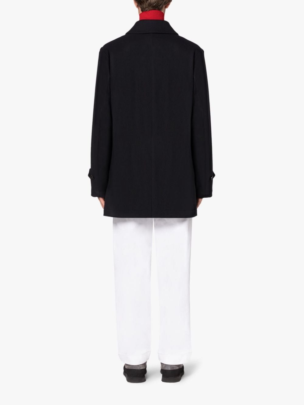 TRAVEL NAVY WOOL COAT - 3