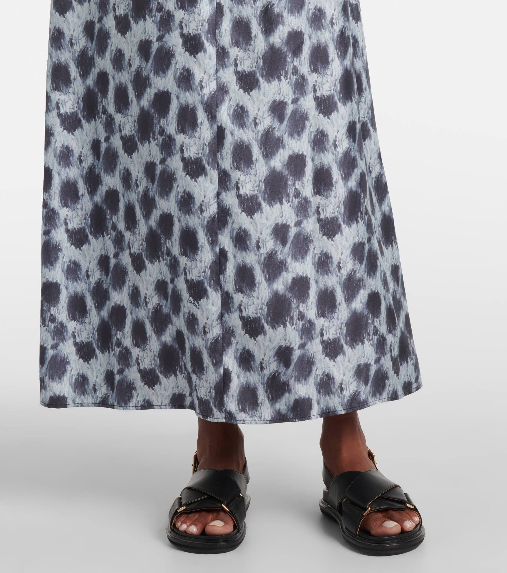 Printed silk maxi dress - 5