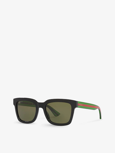 GUCCI GG0001SN square-frame acetate sunglasses outlook