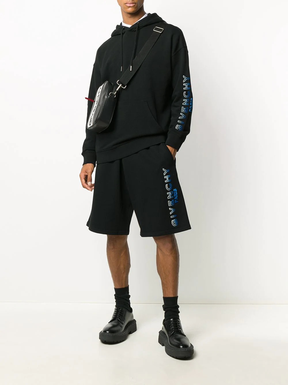 logo printed track shorts - 2