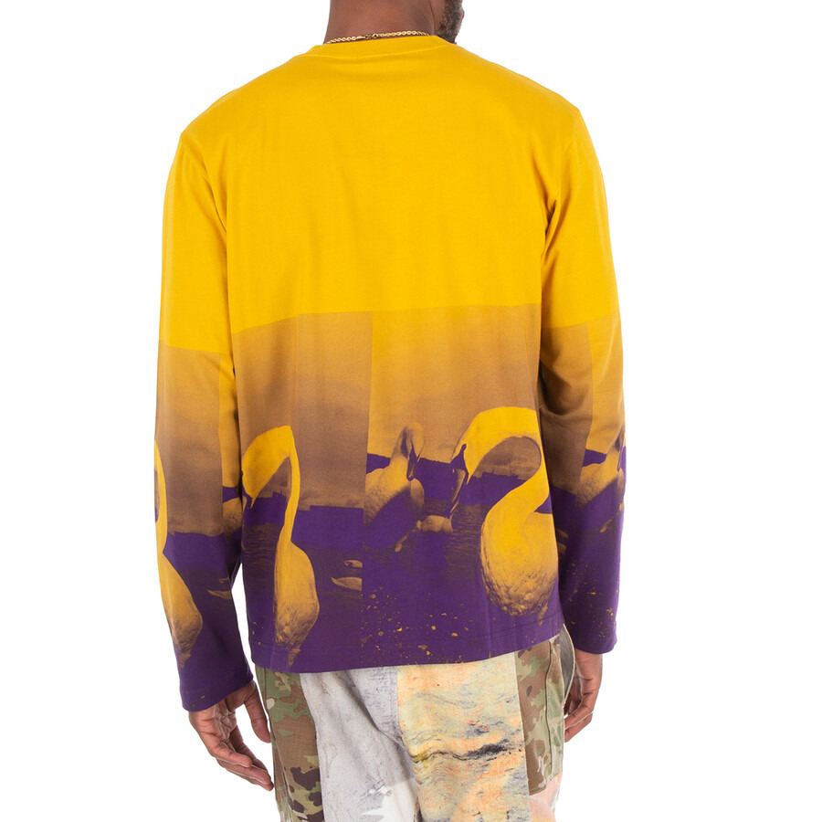 Burberry Swan Print Long-Sleeve Football T-Shirt - 5