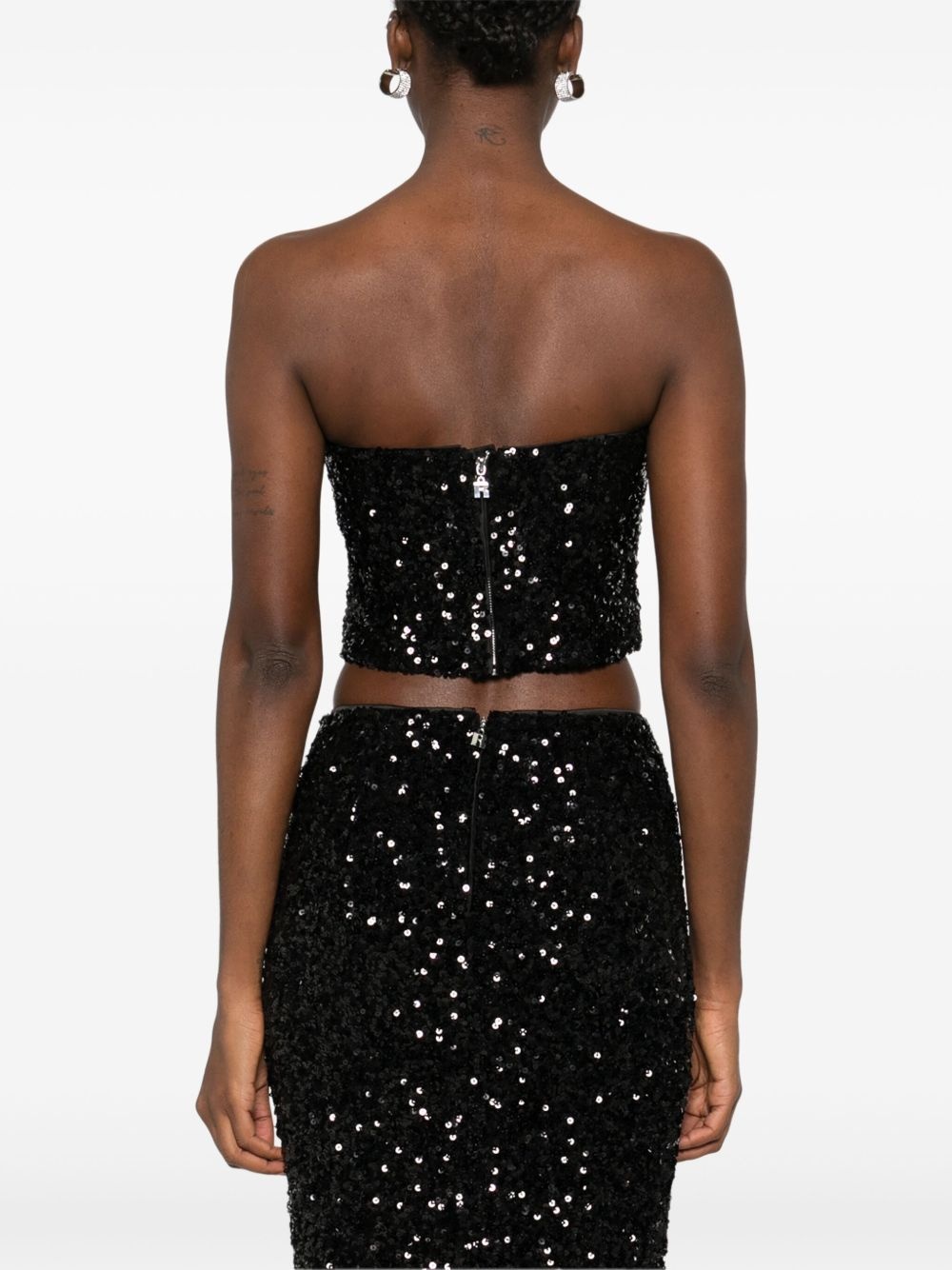 sequined crop top - 4