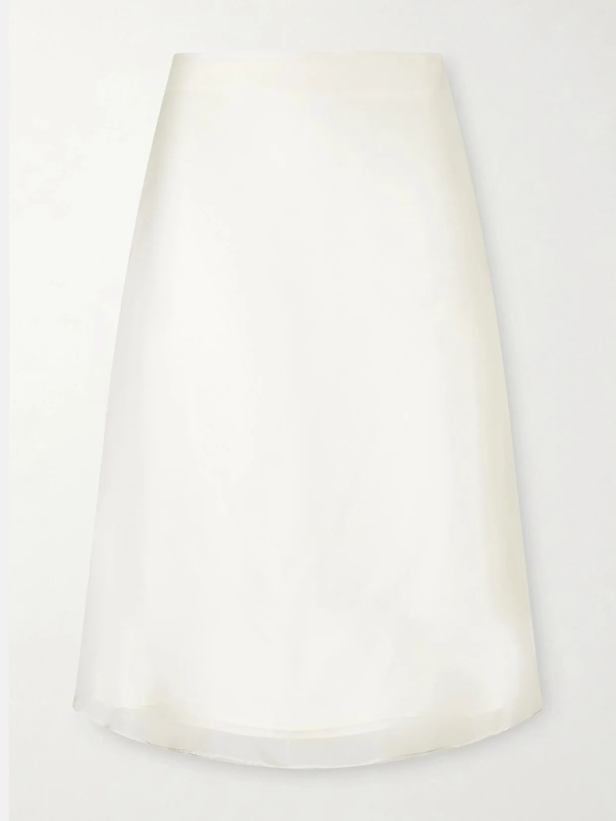 Sheer Silk Midi Skirt - 1