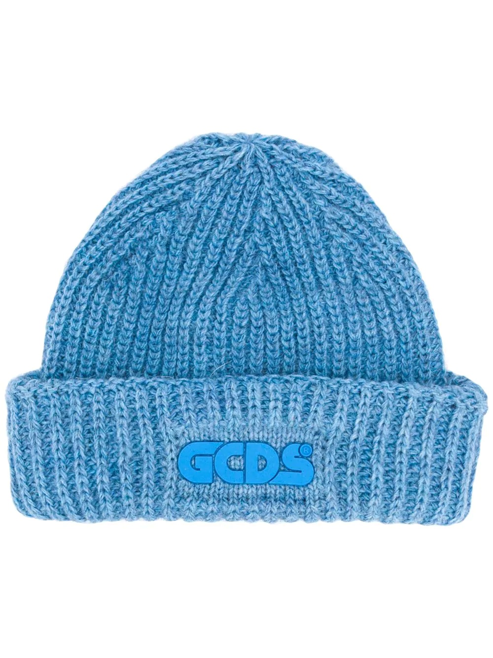 chunky-knit logo beanie  - 1