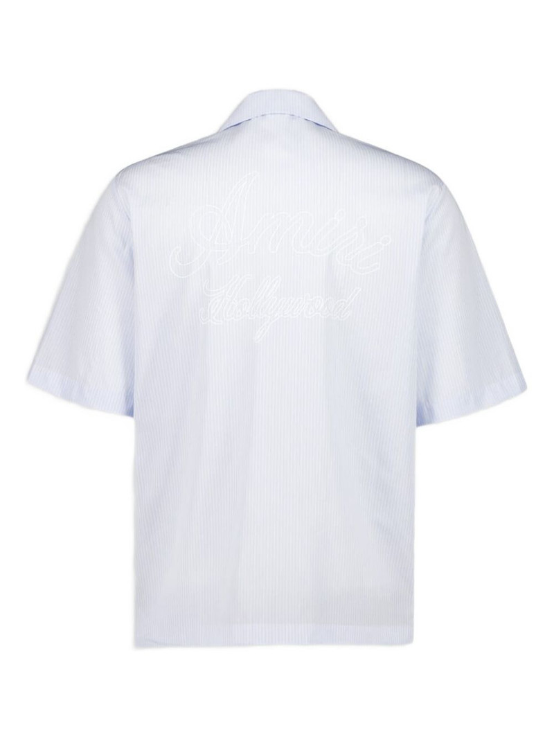 AMIRI Starburst striped camp-collar shirt outlook