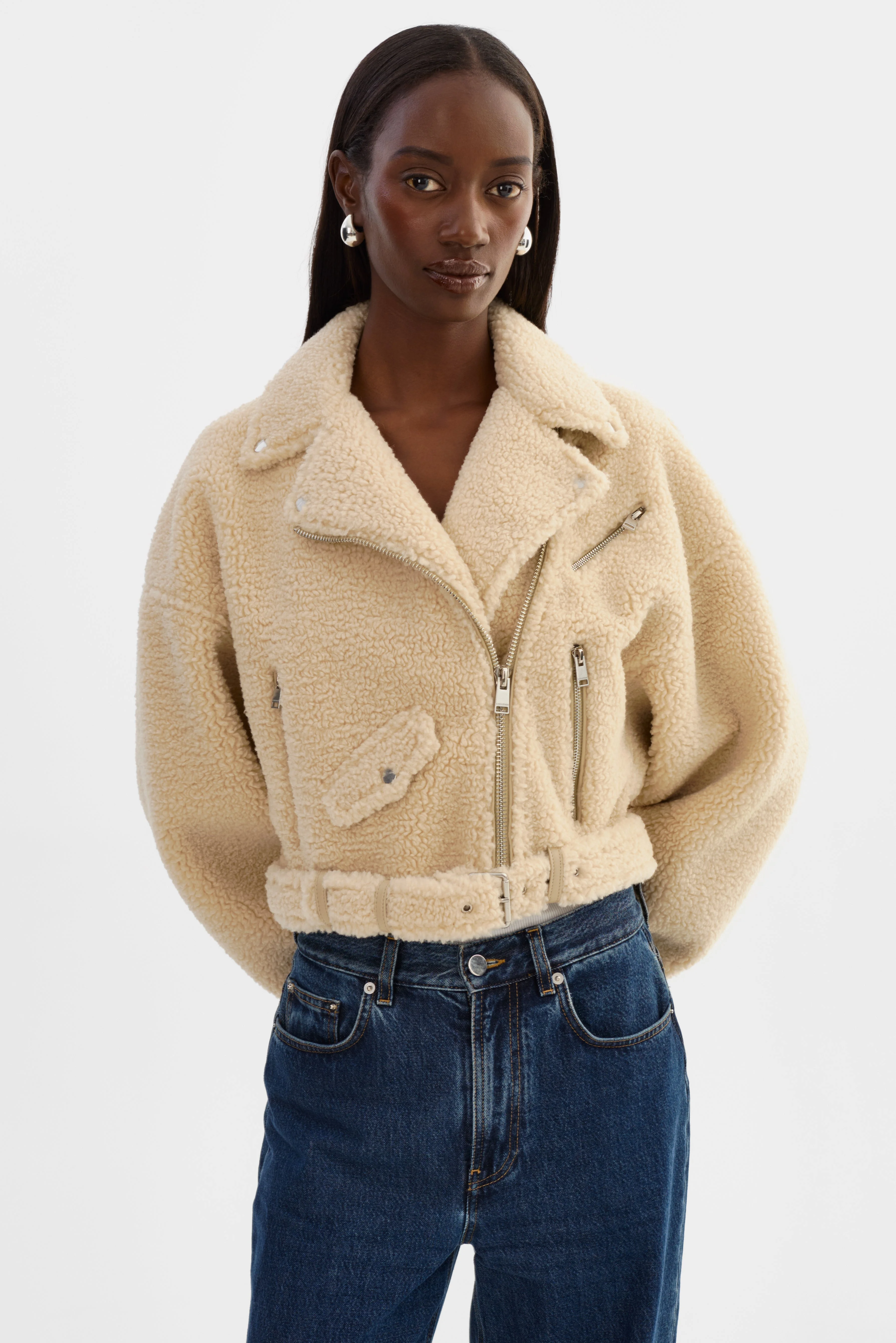 BRINA | Sherpa Biker Jacket - 1