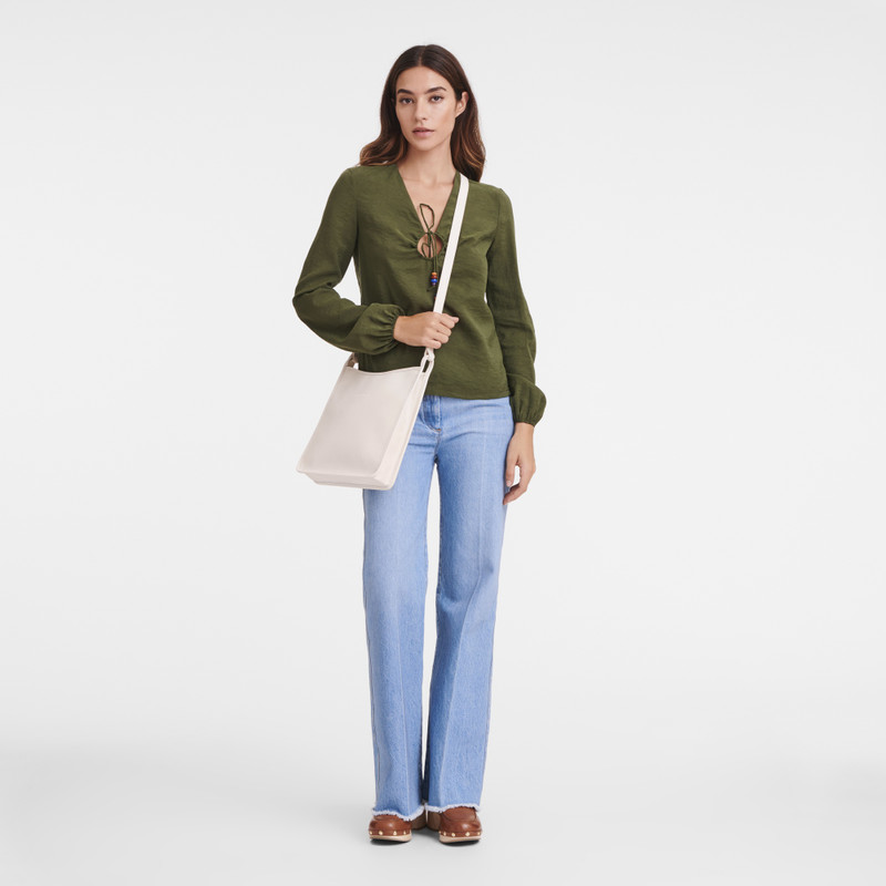 Longchamp Le Foulonné M Crossbody bag Paper - Leather outlook