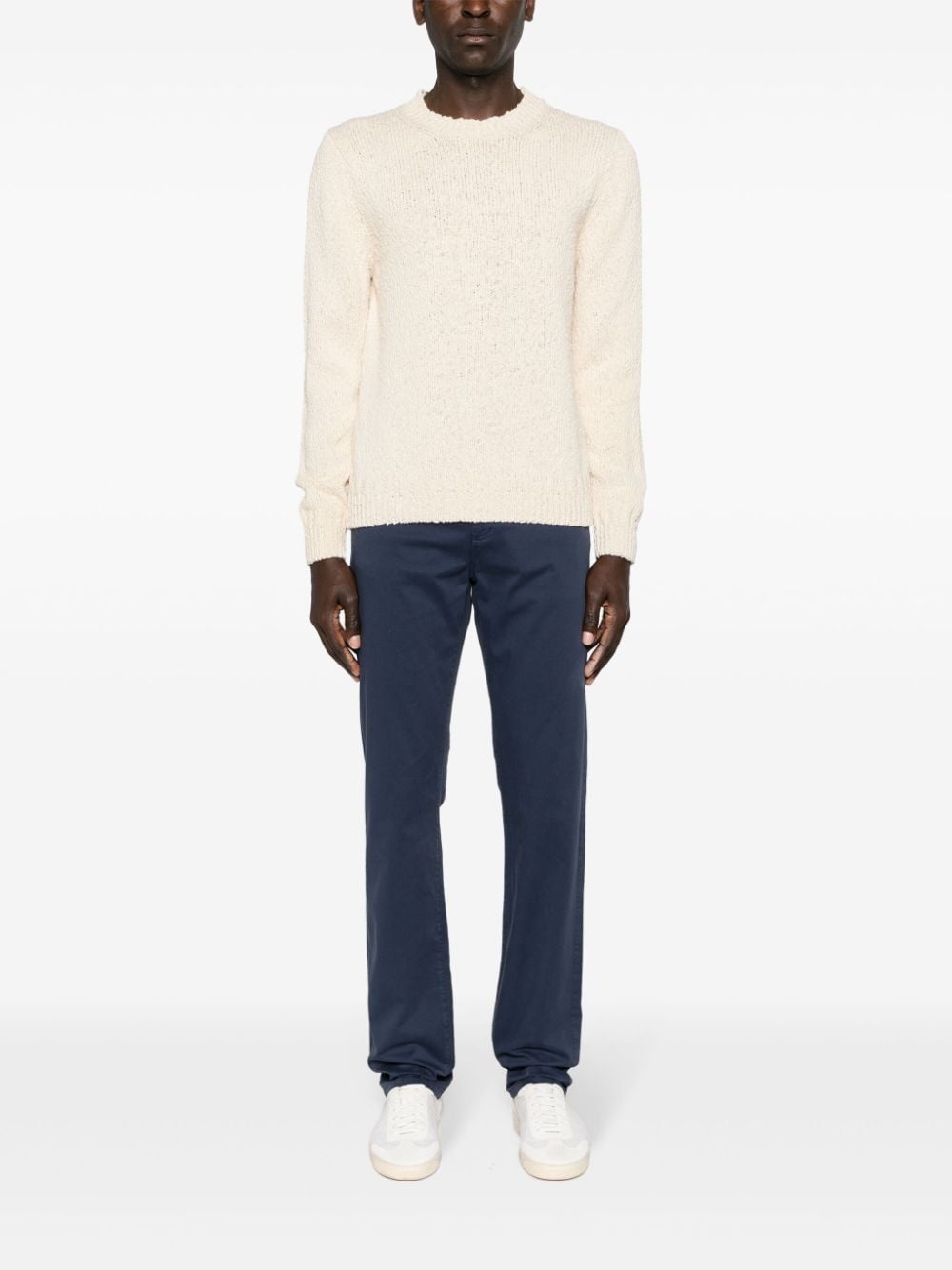 crew-neck cotton jumper - 2