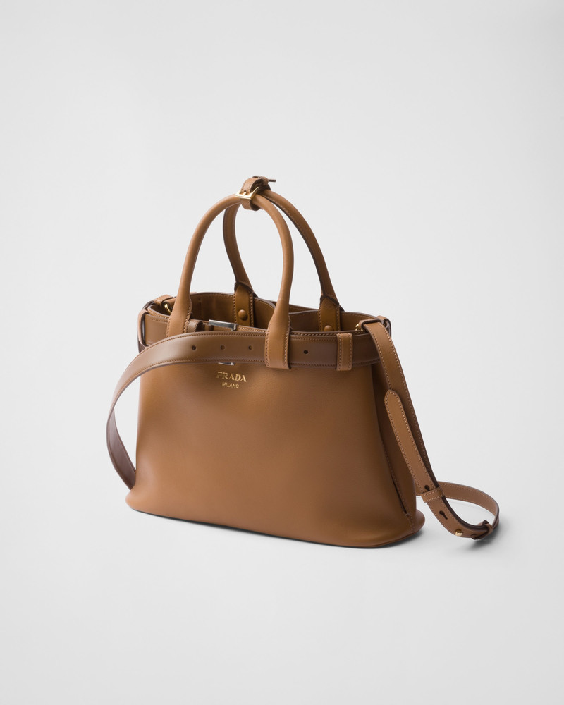 Prada Buckle medium leather handbag with belt 3