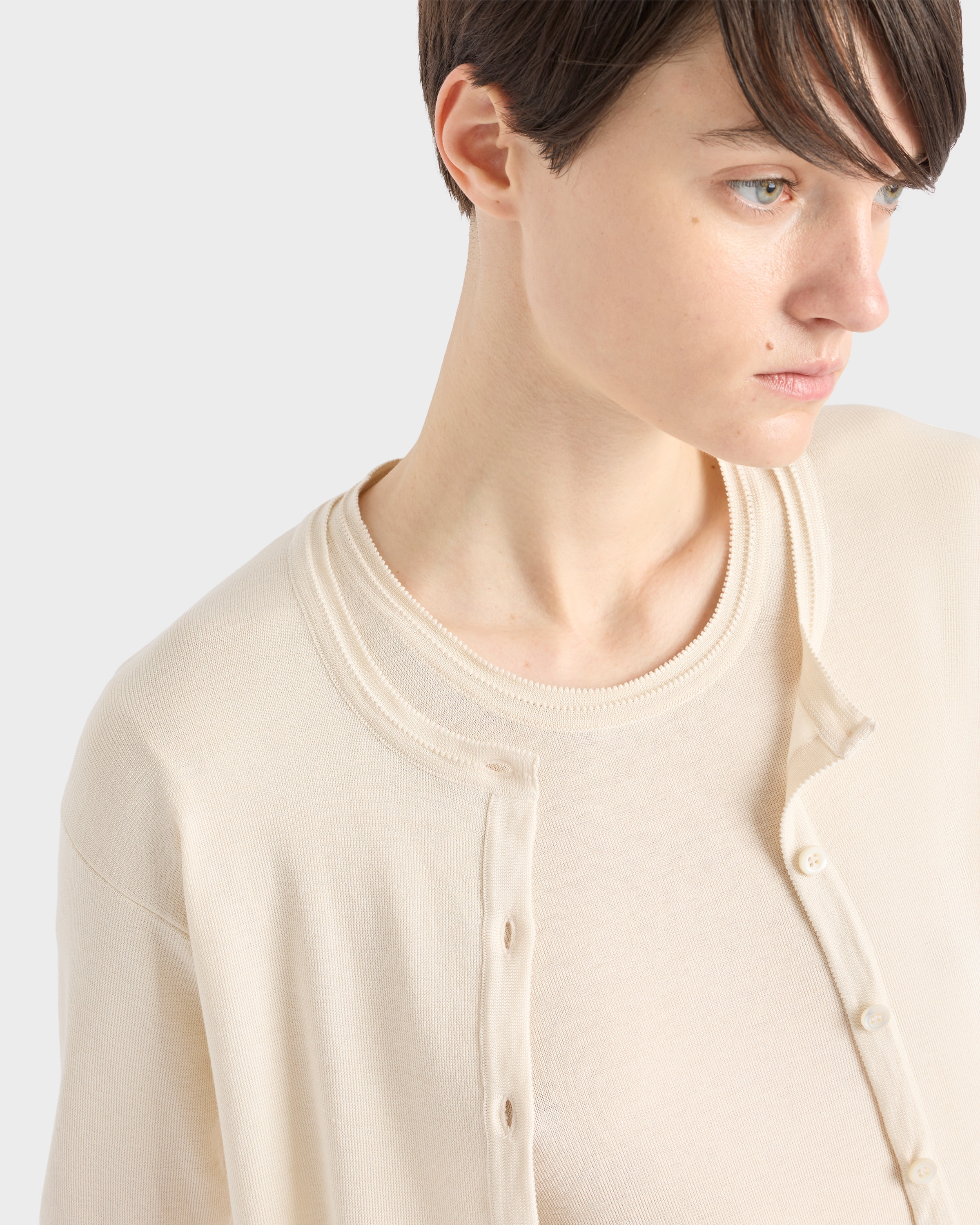 Silk and cotton crew-neck sweater - 3