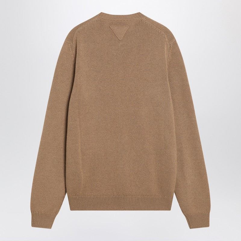 Prada Camel-Coloured Cardigan In Cashmere Men - 2