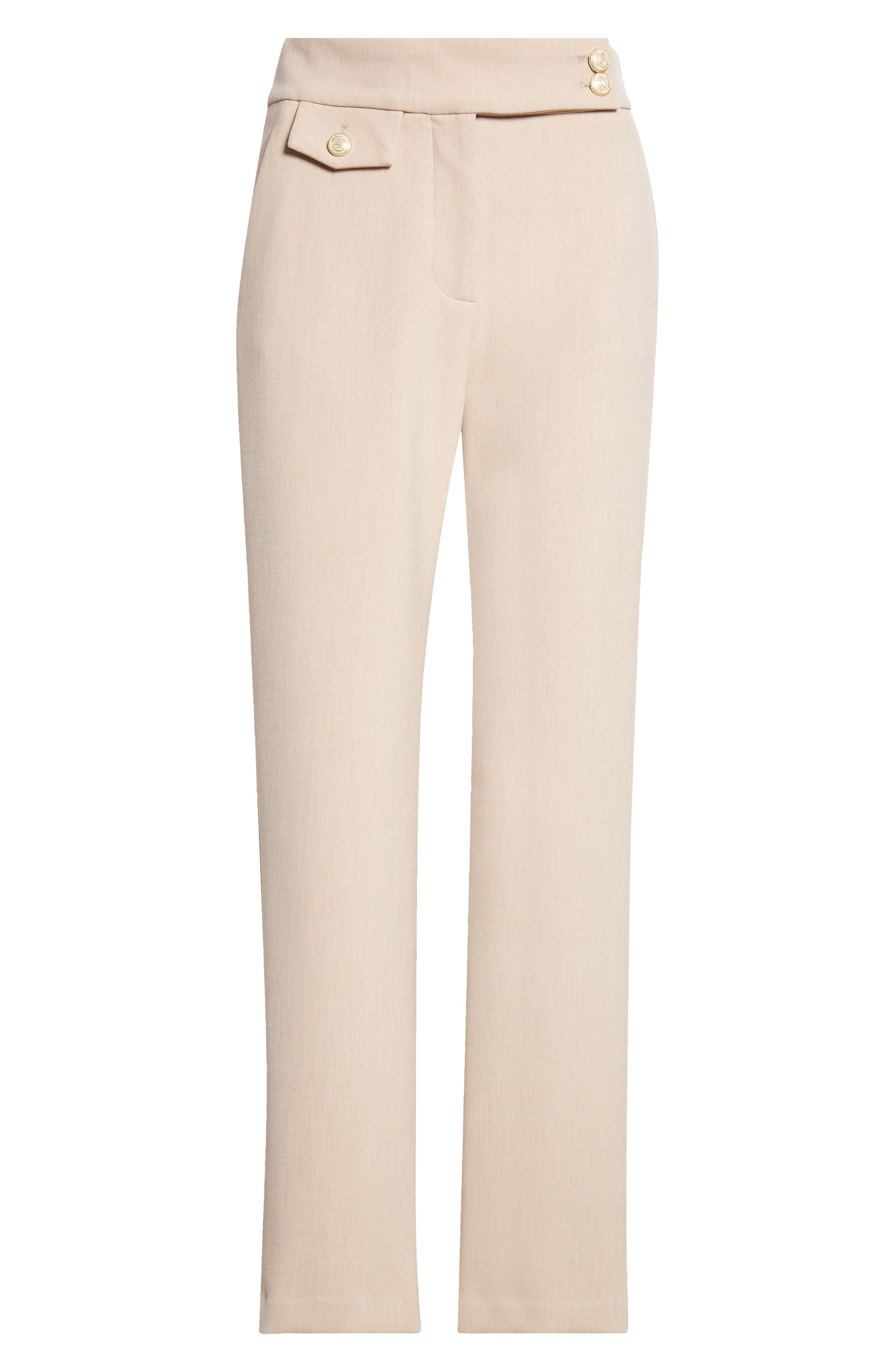Veronica Beard Renzo Crop Trousers in Heathered Sand at Nordstrom - 6