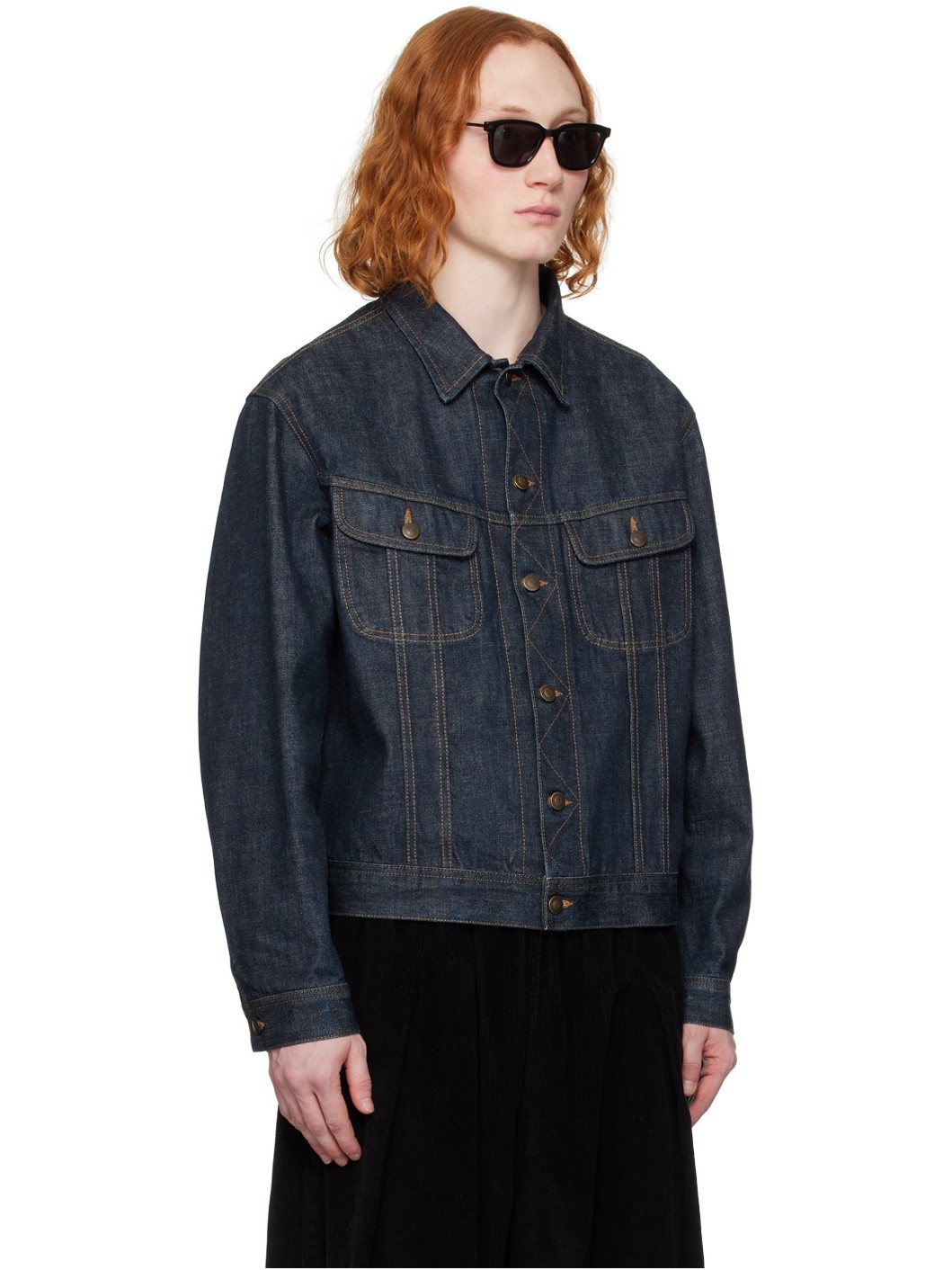 Indigo Contrast Denim Jacket - 4