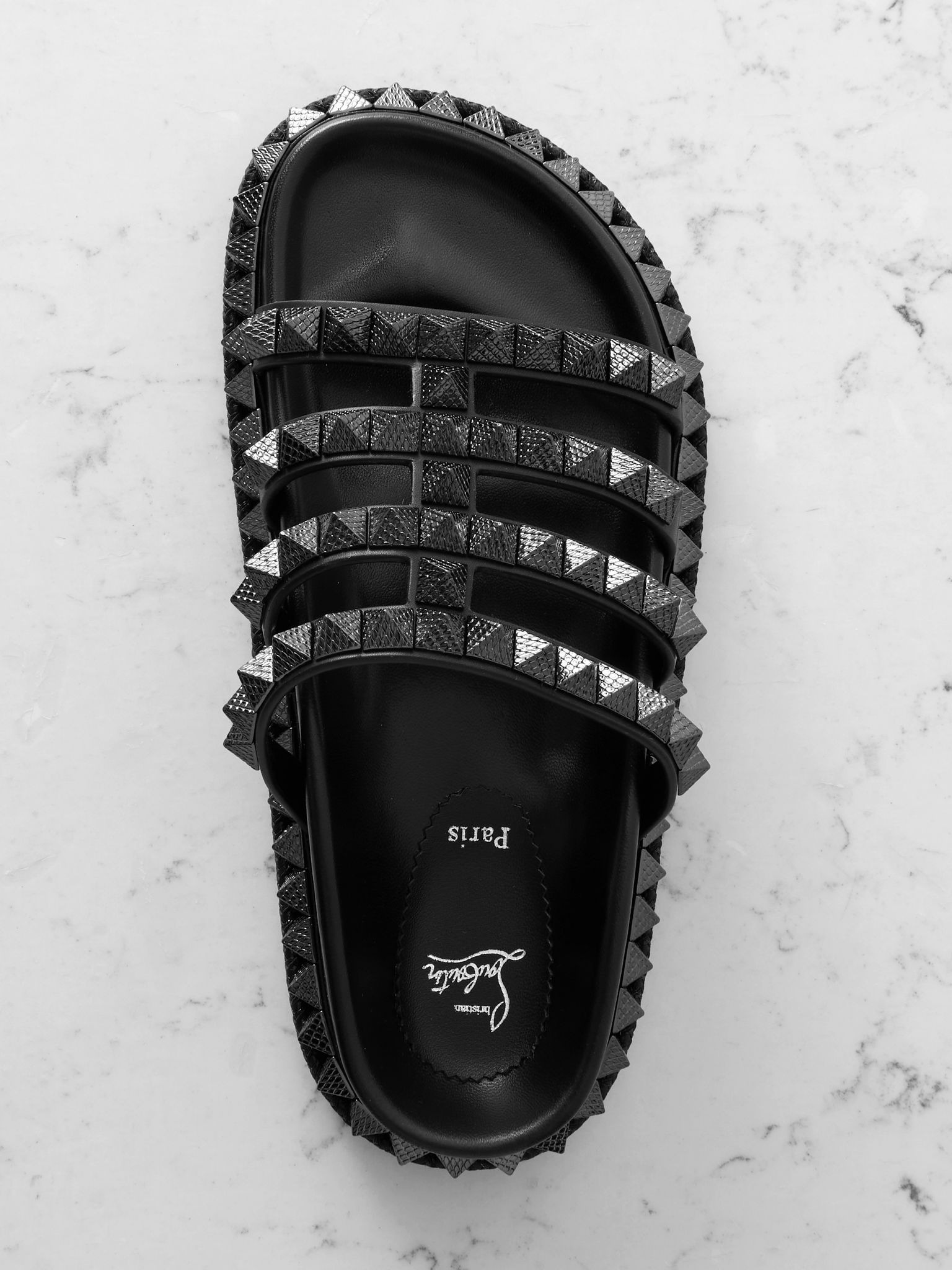 Pyra Hallulila studded leather sandals Black - 5