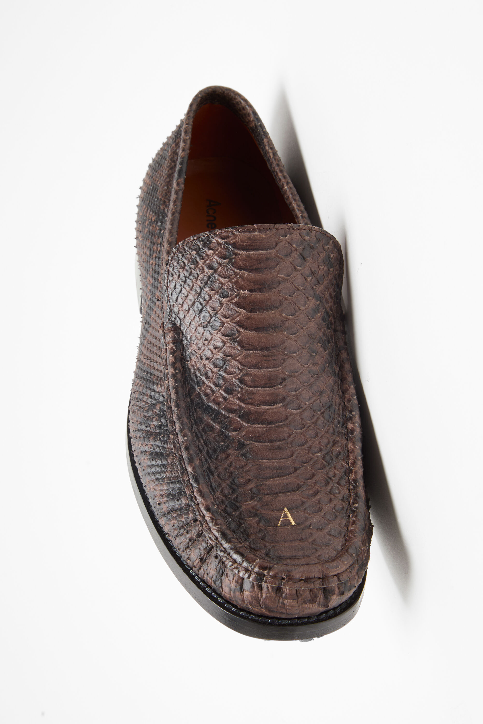 Printed python loafers - Brown - 3