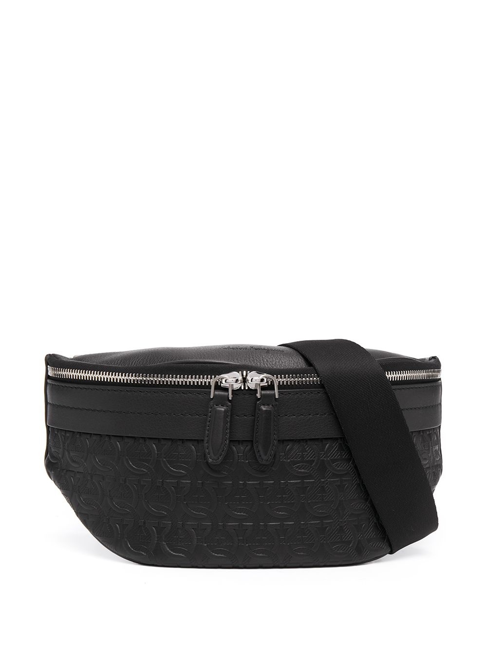 Gancini-embossed belt bag - 1