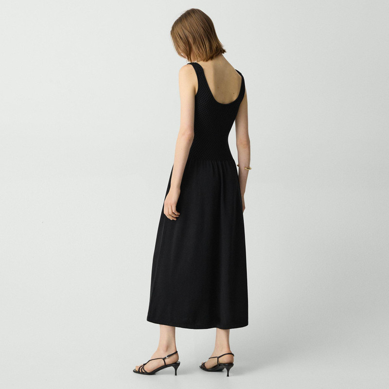 Theory Midi Dress in Textured Cotton-Blend outlook