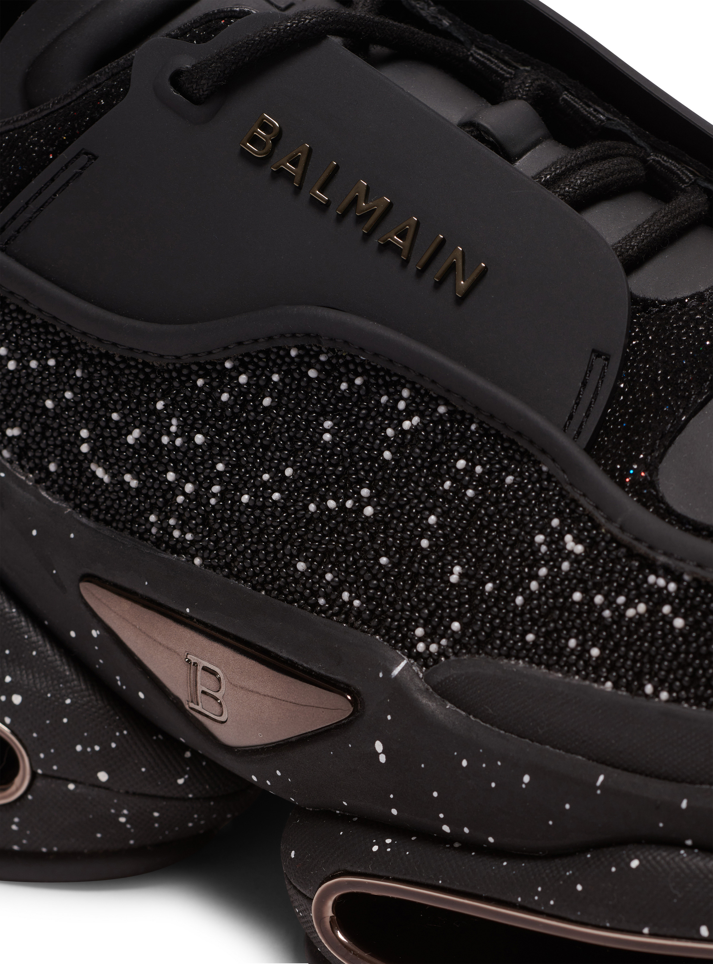 B-Bold low-top leather trainers with micro beads - 6
