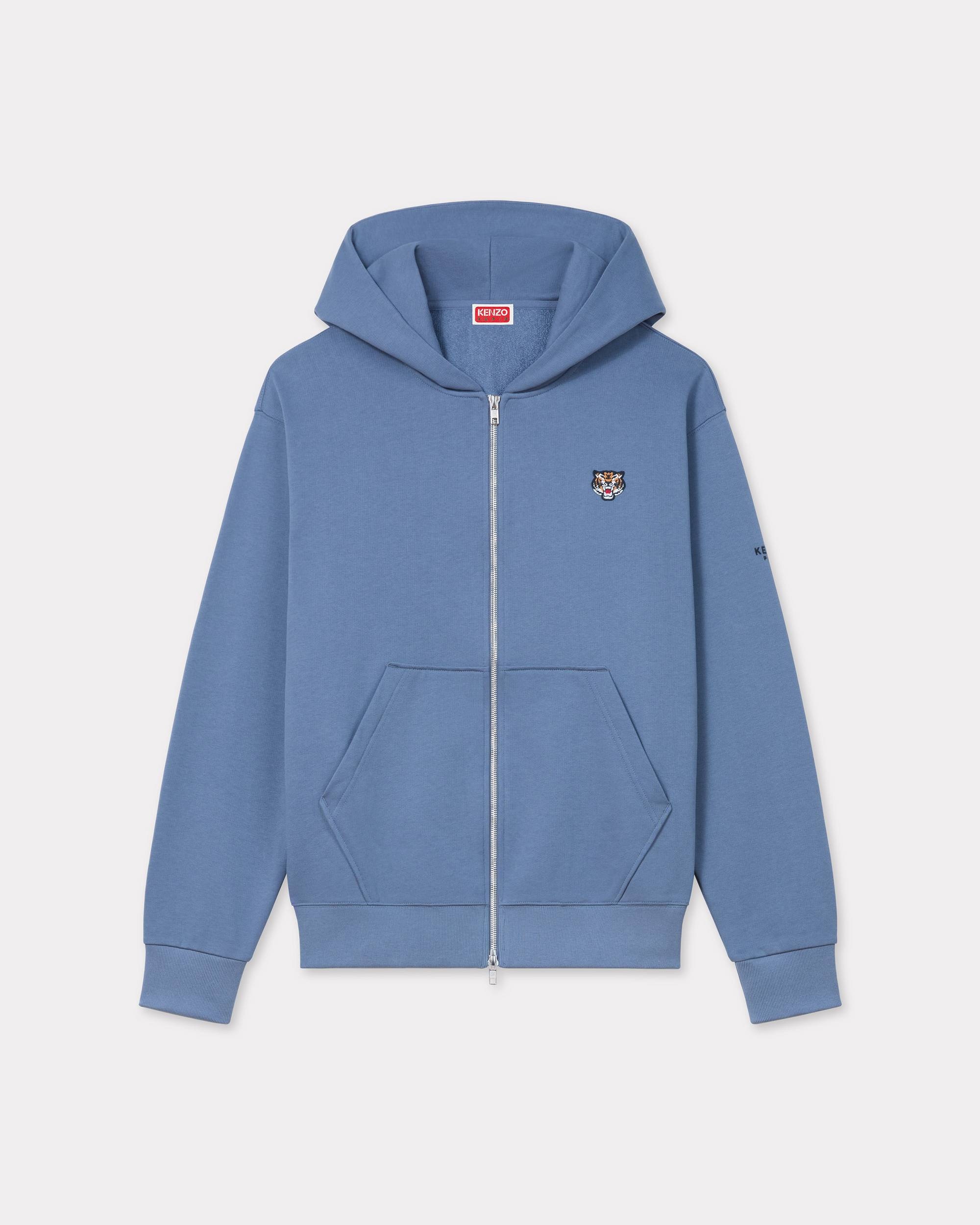 'Lucky Tiger' embroidered zip-up hoodie - 1