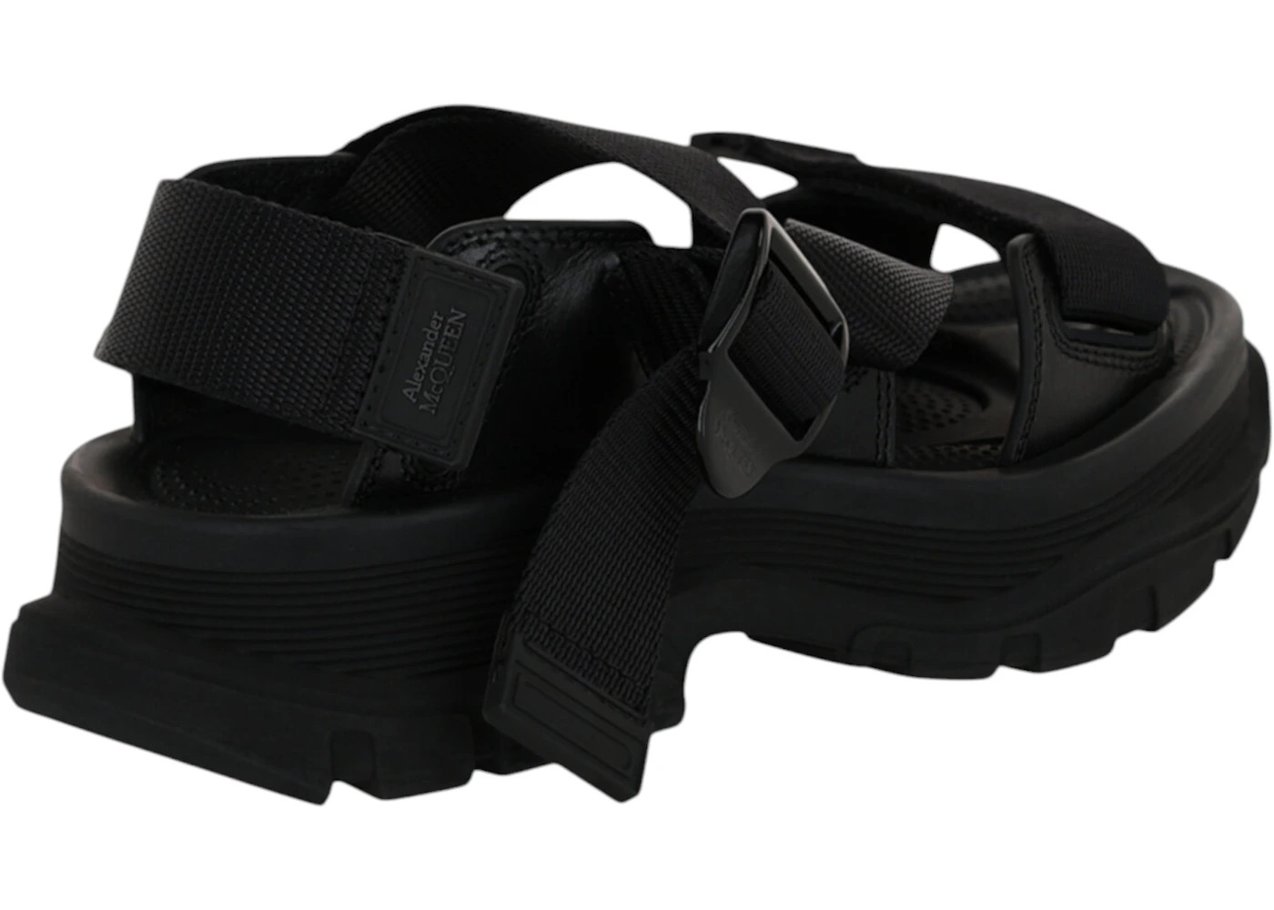 Alexander McQueen Tread Sandals Black Black (Women's) - 3