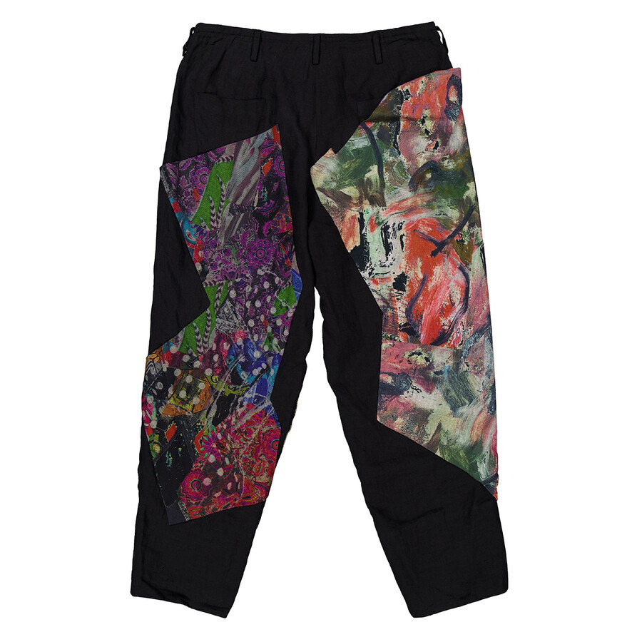 Yohji Yamamoto Men's Black Y-Patchwork P.L Pants - 7