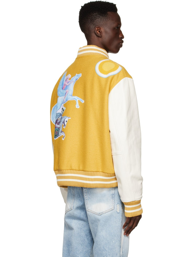 Yellow Wool Bomber Jacket 3