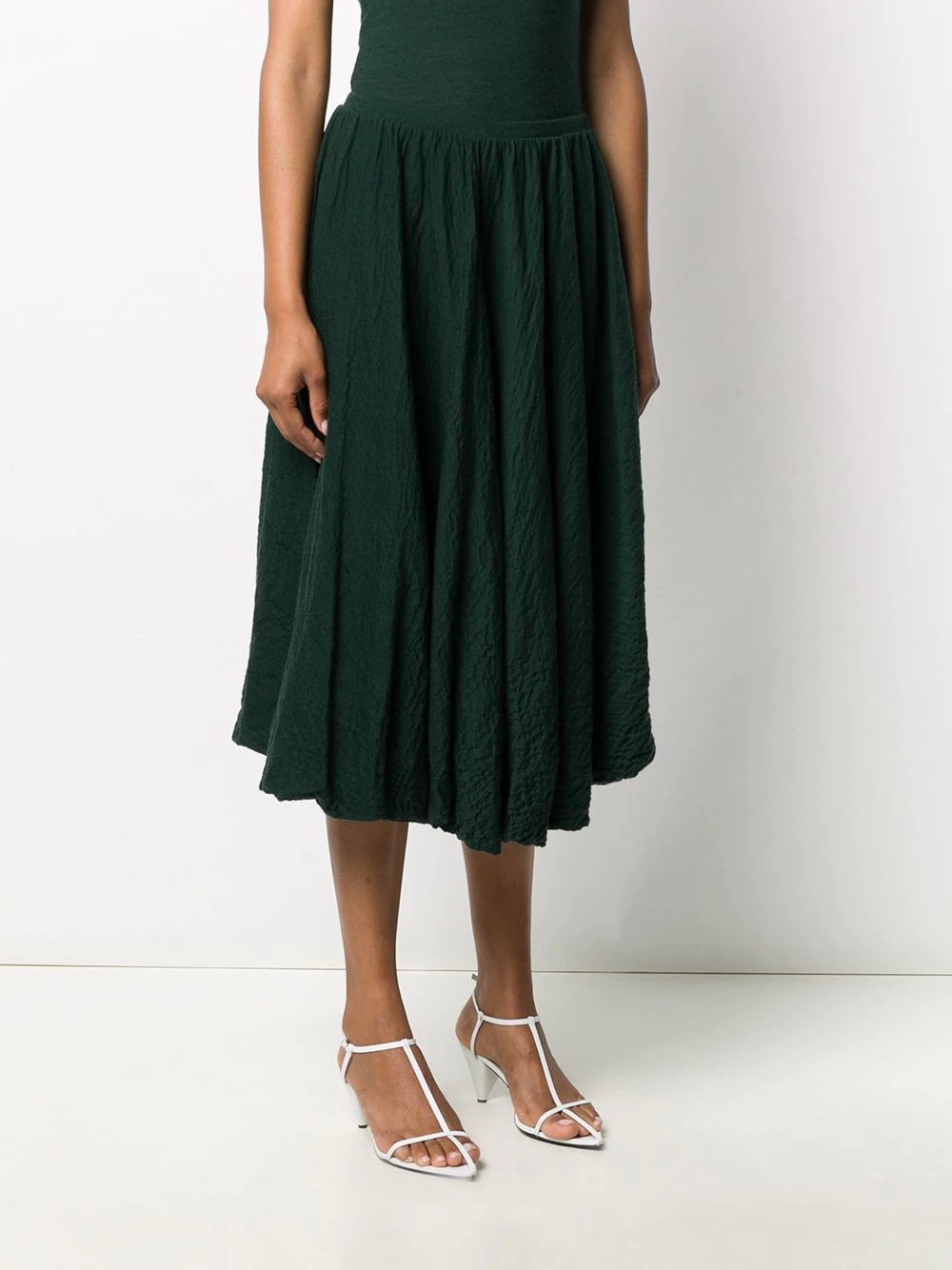 boiled wool midi skirt - 3