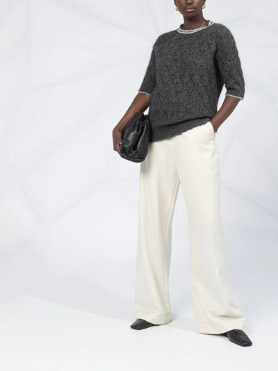 Brunello Cucinelli short-sleeve knitted top outlook