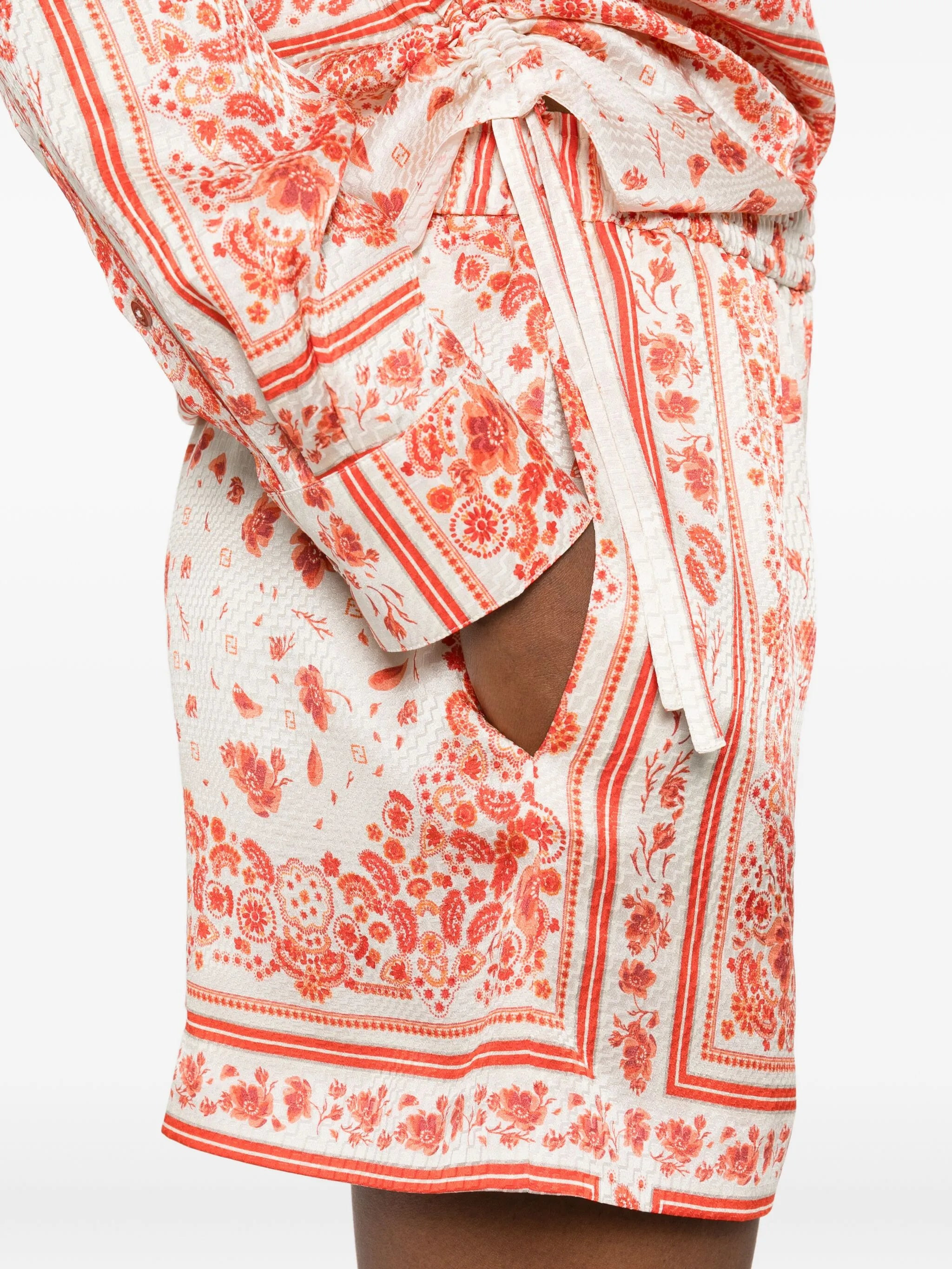 floral-print elasticated-waist shorts - 5