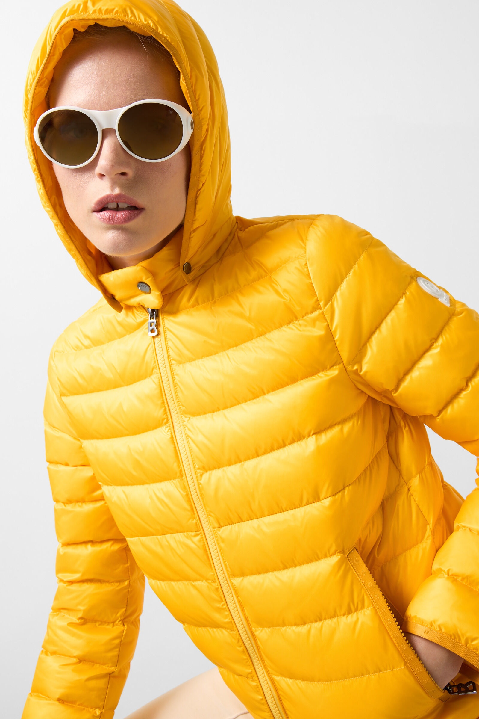 Thelma Lightweight down jacket in Mustard yellow - 6